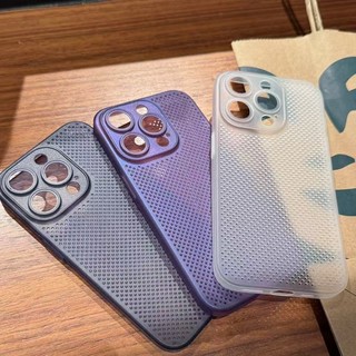 Ốp Điện Thoại Tản Nhiệt Lưới Siêu Mỏng Ốp Lưng Cho iPhone 16 15 14 13 12 11 Pro Max Plus