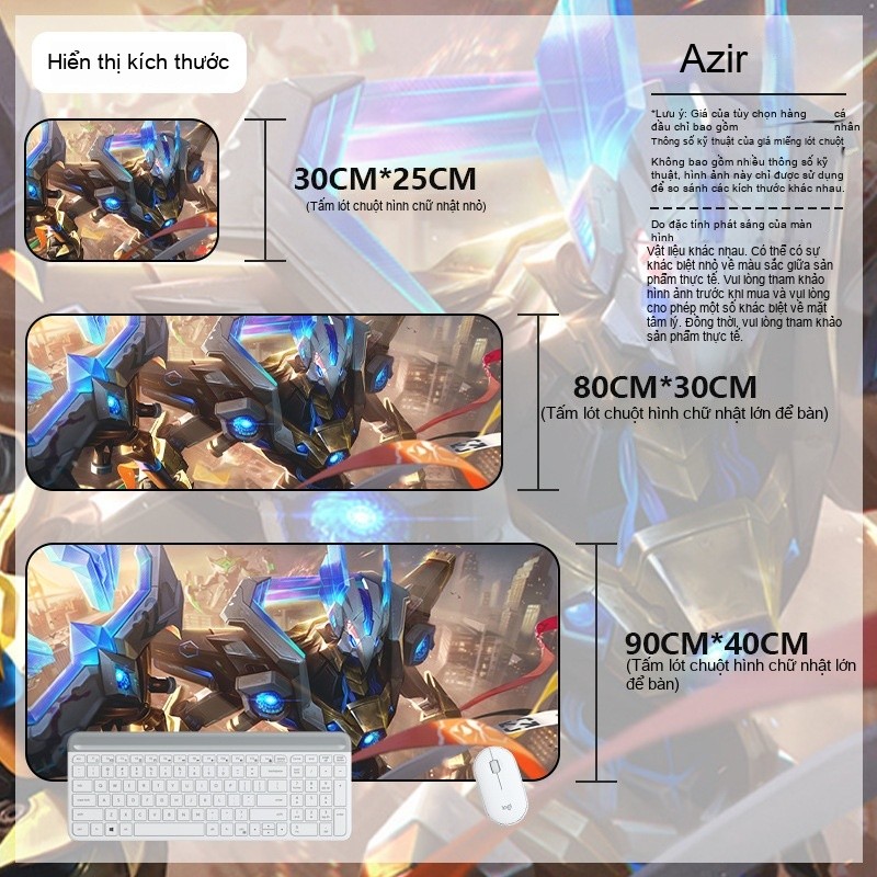 Liên Minh Huyền Thoại Chuột Miếng Lót Siêu Dày Anime Trò Chơi Chơi Game LOL Bàn Phím Miếng Lót Bàn