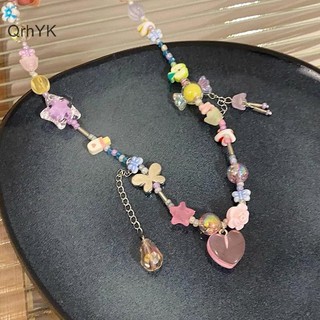 Nhà Máy Thời Trang Y2K Kẹo Vòng Cổ Nữ Cô Gái Ngọt Ngào Dễ Thương Choker Nhiều Màu Sắc Dệt Tay Đính Hạt Ngắn Clavicl Dây Xích QrhYK