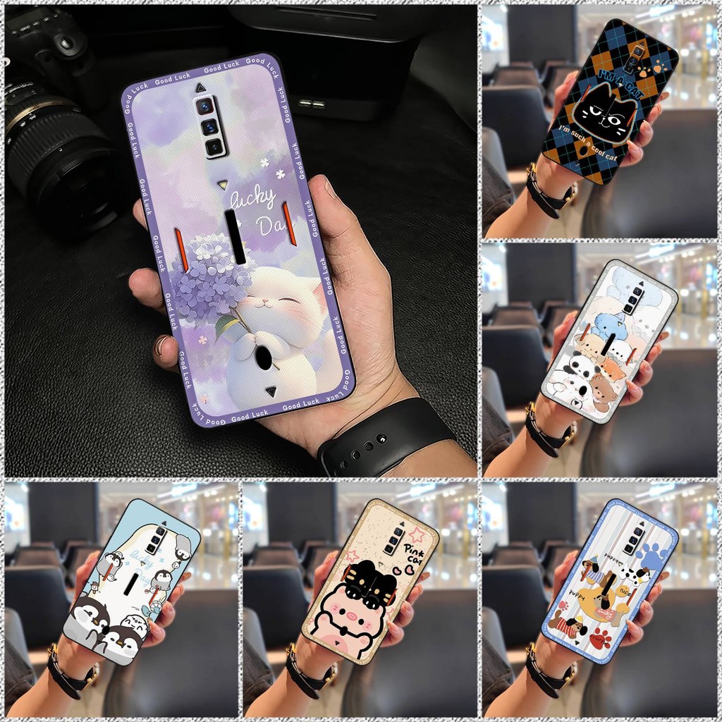 Ốp Điện Thoại Chống Bụi Bẩn Chống Thấm Nước Cho ZTE Nubia Red Magic 6 / 6S / 6Pro / 6SPro Graffiti Chống Va Đập Ốp lưng Chống Sốc Động Vật Silicon Bền Mềm TPU Dễ Thương
