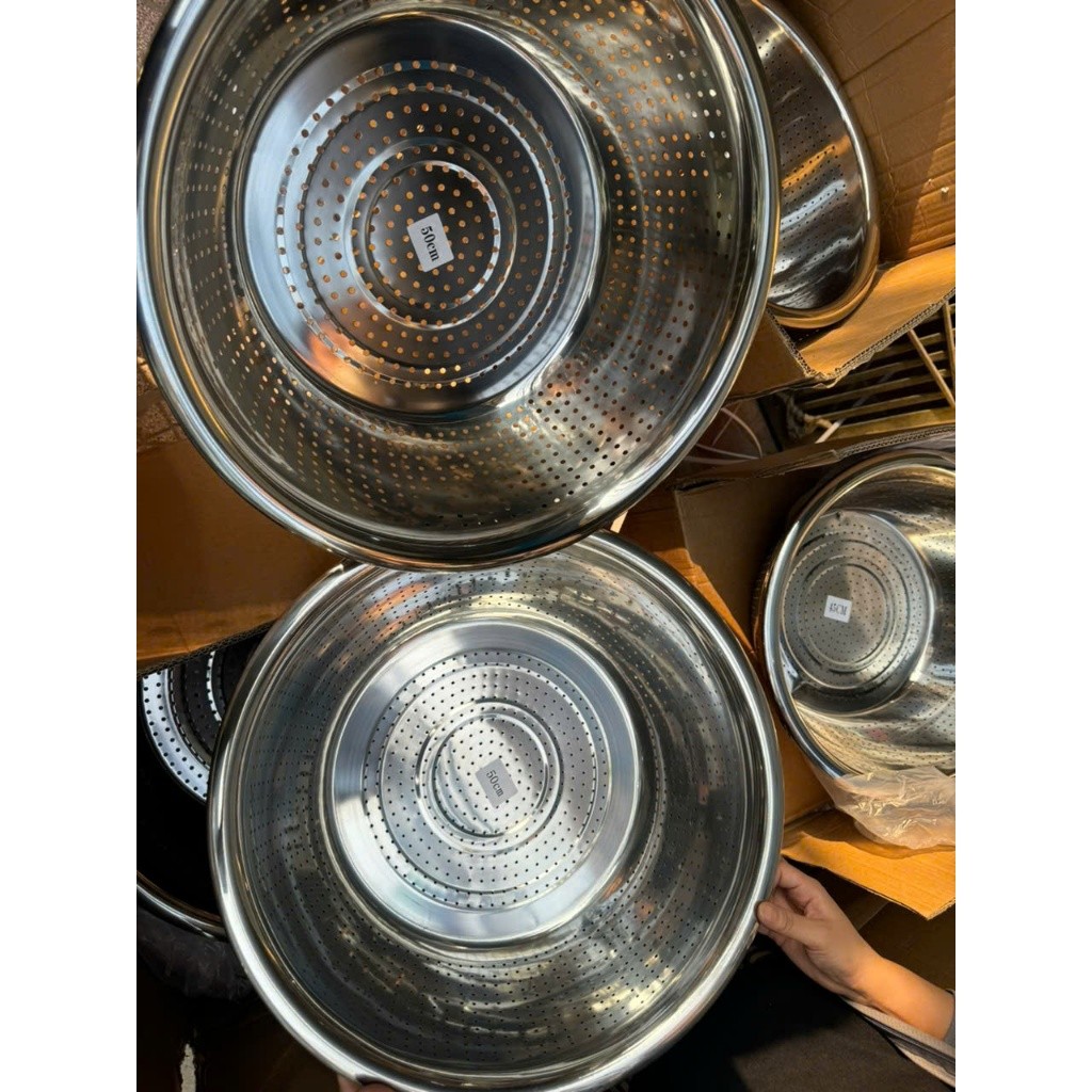 Rổ inox 304 cao cấp an toàn tuyệt đối cho sức khỏe, rá vo gạo