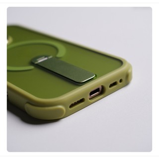 Ốp từ tính chống sốc 4 góc sang trọng cho iPhone 13 14 15 16 Pro Max Vỏ mờ PC cao cấp có chân đế kim loại xoay N52 Vỏ đế từ tính mạnh