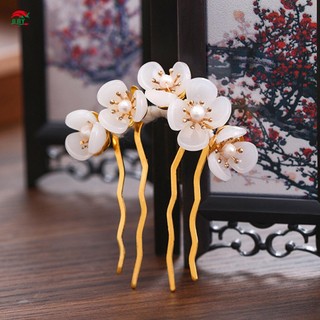 Kẹp tóc ngọc trai hoa thanh lịch Nữ hấp dẫn Chignon Retro Kẹp tóc cho màn trình diễn sân khấu Cosplay