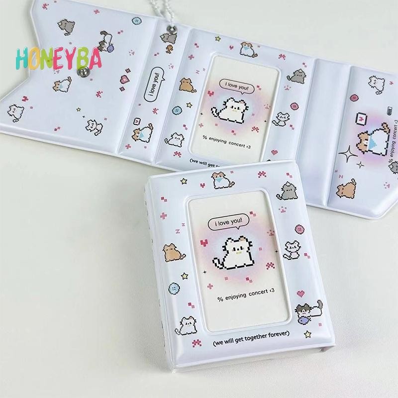 < Honeyba > Hộp đựng thẻ ảnh 3 Inch 40 khe cắm Kpop Chất kết dính thần tượng Bưu thiếp Lomo Card Album ảnh Bộ sưu tập thẻ Chất kết dính Photocards