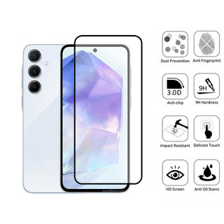 1-2 Chiếc A55 Kính Cường Lực Bảo Vệ Màn Hình Cho Samsung Galaxy A56 A35 A36 A26 A16 A06 A54 A05 A05S 4G 5G 9D Kính Bảo Vệ Phim
