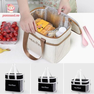 Túi đựng hộp cơm trưa PWSEND, Túi giữ nhiệt thực phẩm bằng lá nhôm, Túi cách nhiệt dày chống thấm nước cách nhiệt di động dành cho nữ