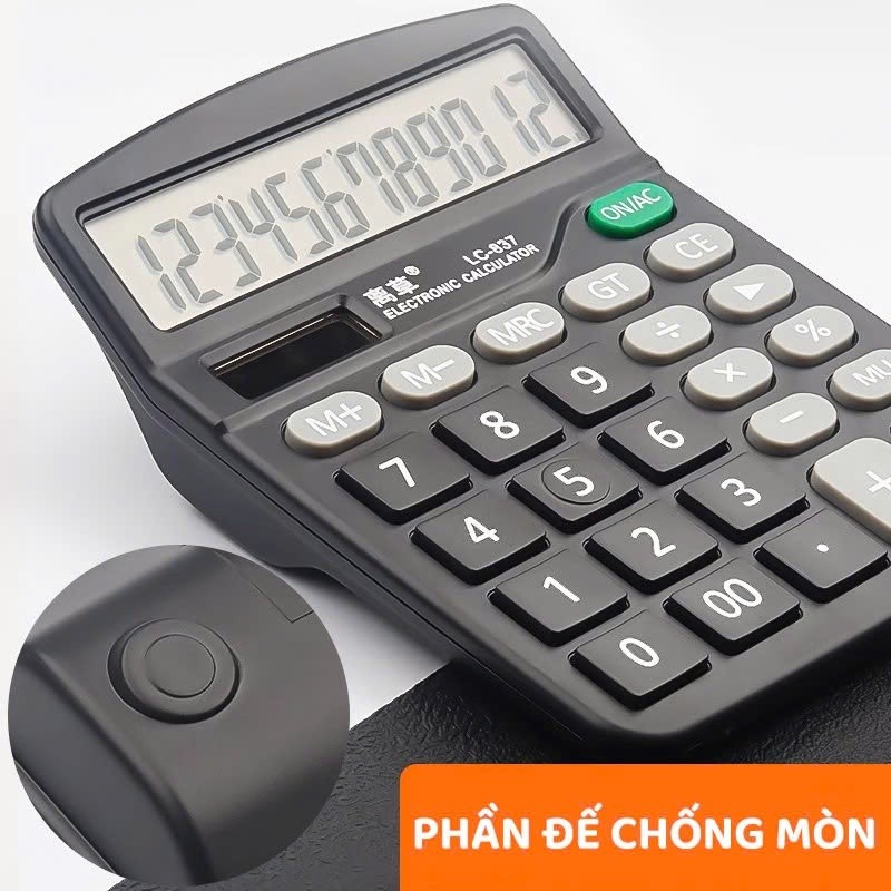 Máy Tính Khoa Học 12 Số Năng Lượng Mặt Trời Và Pin - Máy Tính Cầm Tay Phù Hợp Kế Toán, Văn Phòng