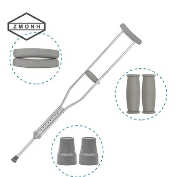 ZMONH 6 Cái / bộ Phụ Kiện Nạng nách Bộ Miếng Lót Thay Thế Cao Su Chống Trơn Trượt Đệm Nách Phụ Kiện Miếng Lót Tay * Mới