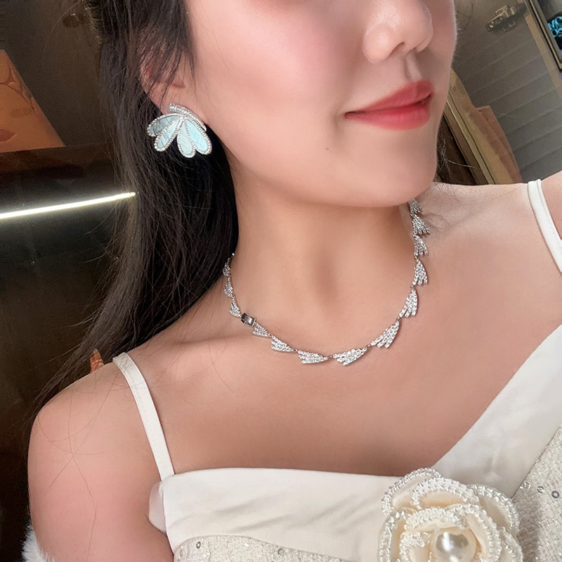 Bông tai bướm sang trọng nhẹ nhàng phong cách mới thanh lịch Zircon