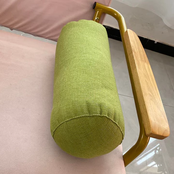 Gối hình trụ bằng vải lanh, gối yoga, gối văn phòng, gối giường đẹp, gối sofa, vỏ gối dài có thể tháo rời, gối tròn