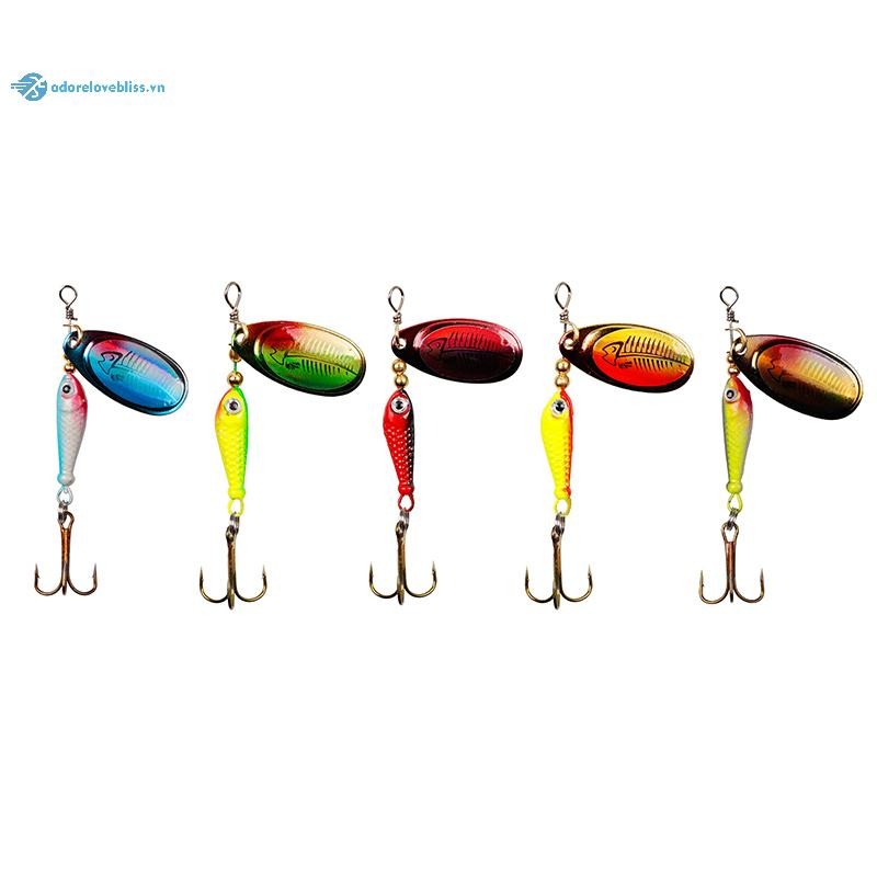 THÊM Câu Cá Spinner Mồi 9g Muỗng Mồi Kim Loại Treble Móc Nhân Tạo Wobbler Ăn Cá Chép Spinnerbait BSS