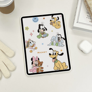 Vỏ Acrylic Cứng Tuya Hoạt Hình Chó Con Cho Mini6 Mini7 A17Pro IPad 5 6 7 8 9 10 11 A16 Air 2 3 4 5 6 Air 11 M2 Pro10.5 10.2 "Pro11 2018 2020 2021 2022 M4 Pro13 2024 2025