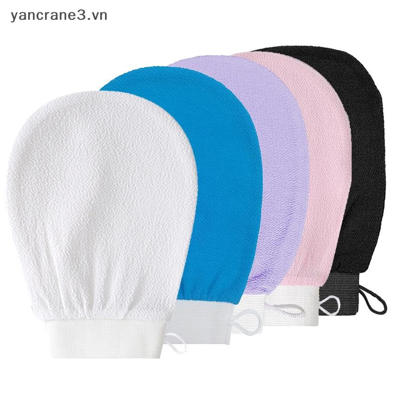 {YAN3} Găng tay tẩy tế bào chết lưng Găng tay Massage da chết Khăn lau sâu cơ thể nhiều màu để tắm {yancrane3.vn}