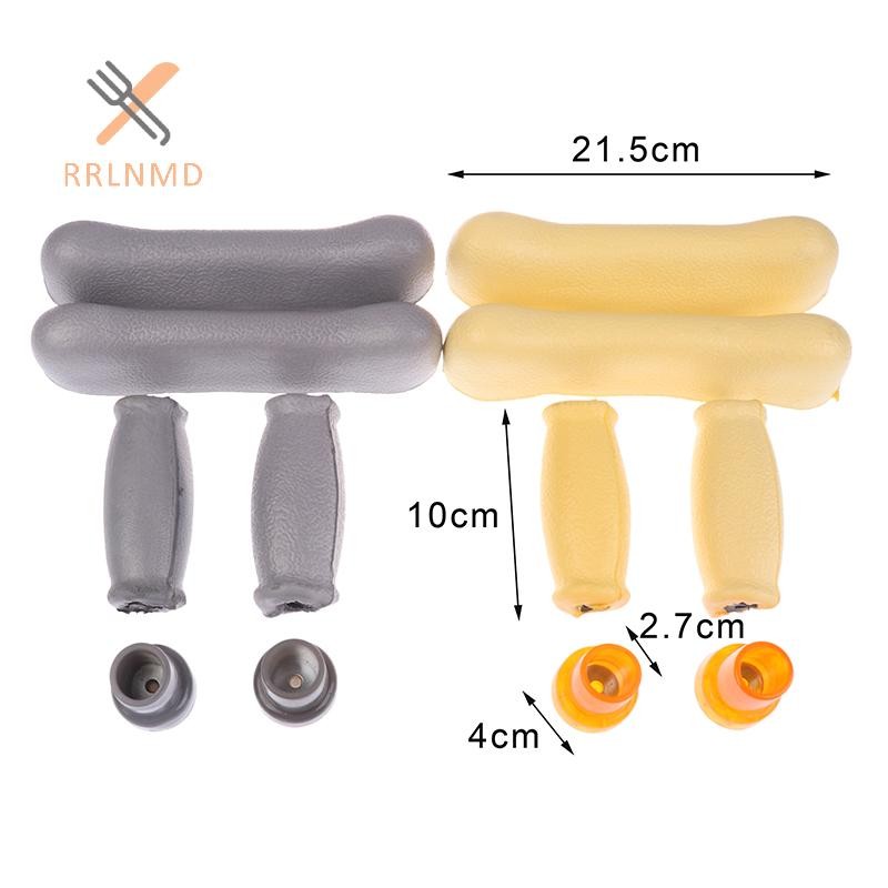 RRLNMD 6 Cái / bộ Phụ Kiện Nạng nách Bộ Miếng Lót Thay Thế Cao Su Chống Trơn Trượt Nách Đệm Tay Miếng Lót Phụ Kiện MỚI