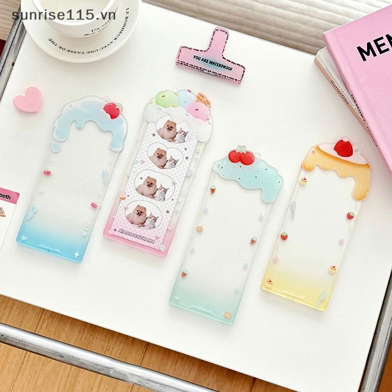 SRVN Acrylic Kem Photocard Giá Đỡ Hoạt Hình Photo Booth Album Cho 2x6 Inch Dải Ảnh Album Cưới Bookmark Tay.