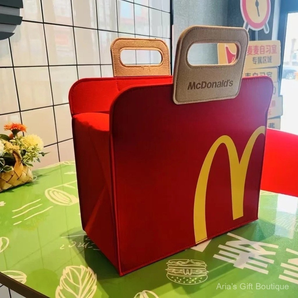[Aria] Túi nỉ Maimai kỷ niệm 28 năm McDonald's, vẻ ngoài cao cấp, dung tích lớn, túi xách bộ sưu tập lưu trữ