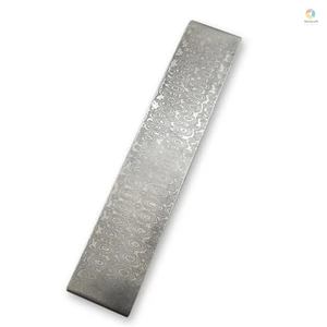 Damascus Thép Phôi Họa Tiết Thép Cắt Phôi Vật Liệu Rèn Làm Mịn Cho Máy Cắt DIY Đa Năng Chất Liệu