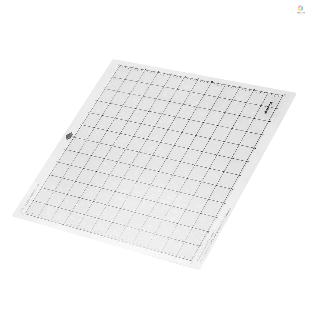 Thảm cắt thay thế bánh quy Thảm dính trong suốt có lưới đo 12 x 12 Inch cho Silhouette Cameo Khám phá Máy vẽ 10 CÁI
