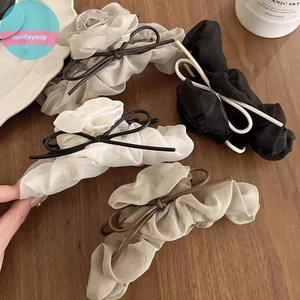 Sund Thời Trang Xếp Ly Nơ Tóc Vuốt Kẹp Dành Cho Nữ Cô Gái Ngọt Ngào Lớn Tóc Trang Trí Tiệc Pháp Kẹp Phụ Kiện Tóc VN