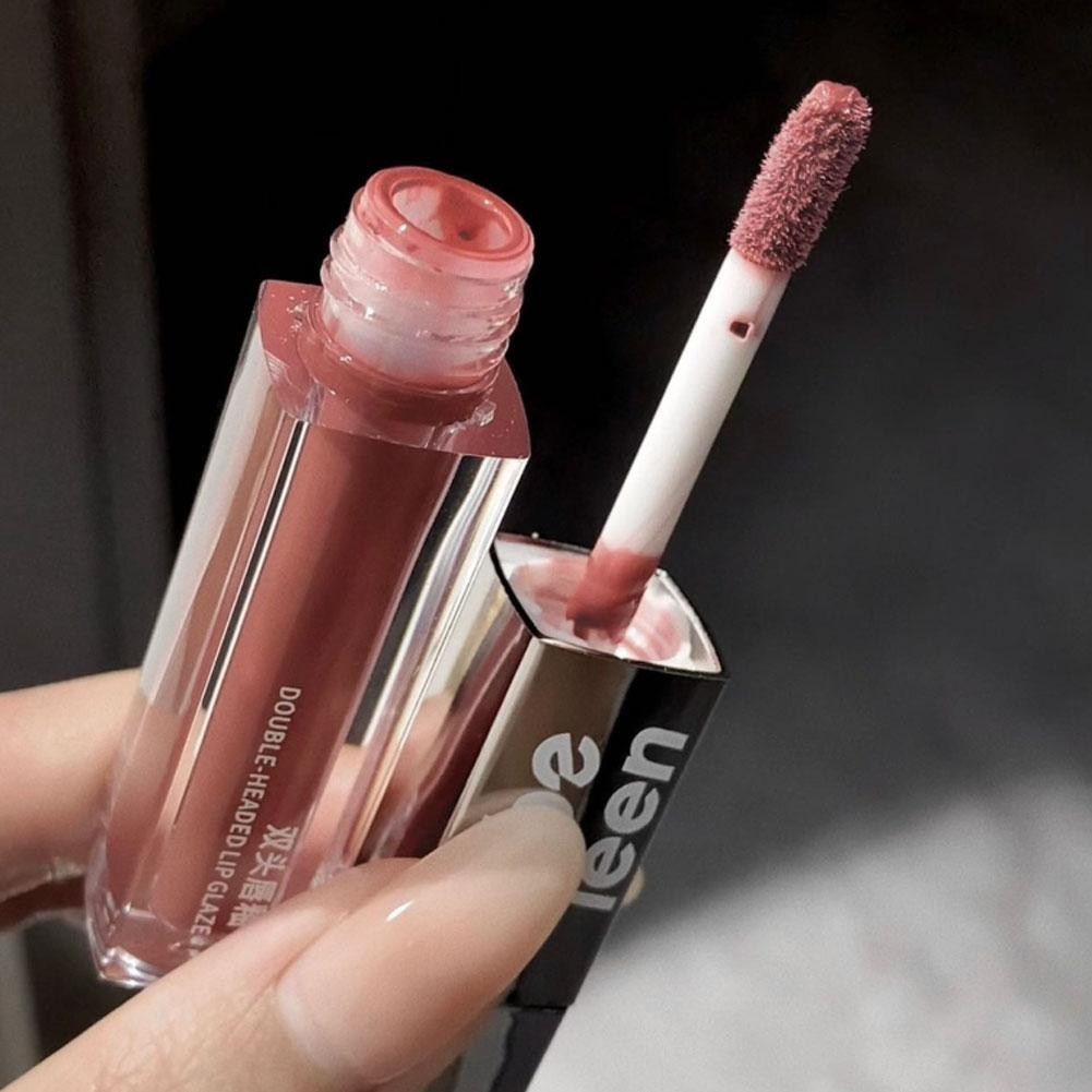 Kobeleen Hai Đầu Lip Glaze Lip Mirror Water Not Easy Glaze Ánh Sáng Môi Lâu Dài Đến L7d9
