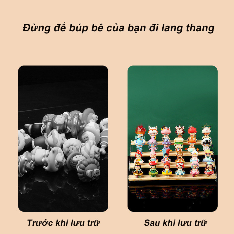 2-5 Tầng kệ trưng bày bằng gỗ,Giá lưu trữ búp bê để bàn,Kệ Bậc Thang，Nước Hoa Đồ Chơi Kệ
