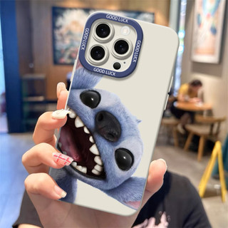 Ốp điện thoại Stitch sơn thời trang cho iPhone16 / 15 / 14 / 13 / MINI / 12 / 11 / Pro MAX / X / XS / XR / 7 / 8 / 6 Vỏ bảo vệ toàn diện bằng silicon lỏng chống sốc và chống rơi