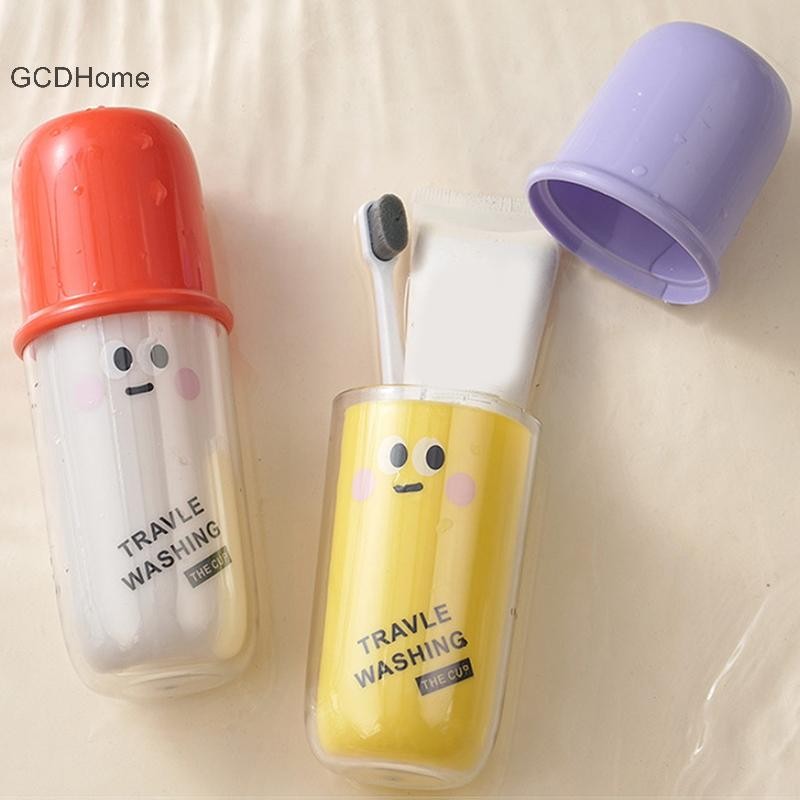 GCDHome Hoạt Hình Du Lịch 3 Trong 1 Dễ Thương Di Động Cốc Nước súc Miệng Cần Thiết Cho Văn Phòng Chuyến Đi Bàn Chải Đánh Răng Giá Đỡ Có Nắp Đa Năng Lưu Trữ HOT