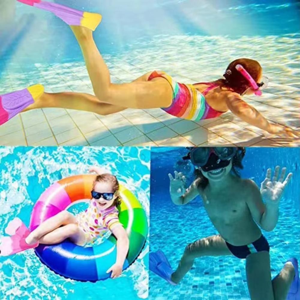 Giày Flippers Bơi NEWIDEA, Vây Bơi Chống Trơn Trượt Thoải Mái, Giày Ếch Silicon Chuyên Nghiệp Cho Trẻ Em Người Lớn