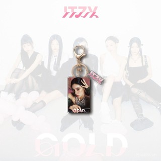 [Móc khóa] Móc khóa acrylic mới của ITZY, album mới, dòng GOLD, mặt dây chuyền túi DIY, hàng hóa Huang Lizhi, kiểu dáng tương tự TTBQ