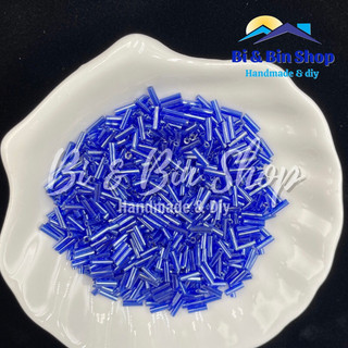45g Cườm Khúc Ông Trúc Dài 7mm Màu Bóng Đính Kết Trang Phục Thời Trang