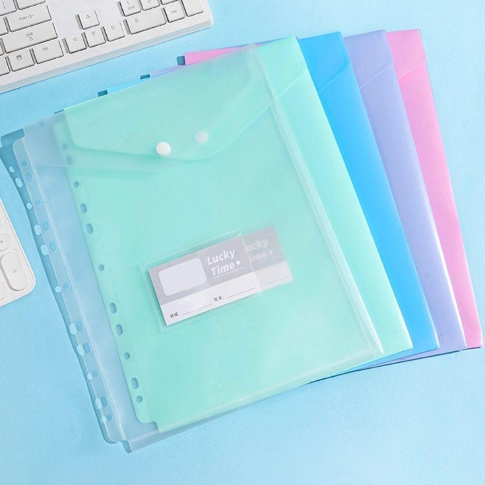 Thư mục tệp GOODH A4, Thư mục dữ liệu PP dung lượng lớn, Thư mục kết dính vòng chống nước 3 lỗ chống bụi màu sắc Văn phòng