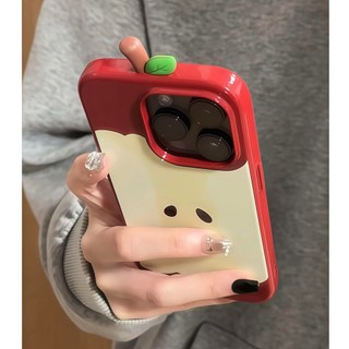 Ốp điện thoại di động lõi trái cây ba chiều dễ thương cho iPhone16 15 14 13 12 11 Pro Max bảo vệ camera chống sốc chống rơi mặt sau mềm