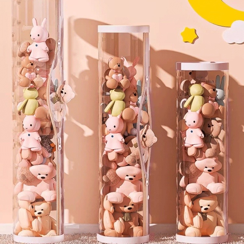 Hộp thùng đựng đồ chơi bằng PET trong suốt, Không thấm nước và chống bụi, Hộp đựng thú nhồi bông