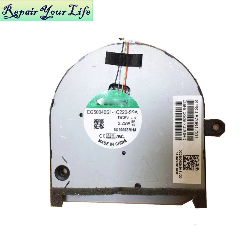 Quạt làm mát máy tính xách tay 5V cho HP ENVY 17-CG 17m-CG TPN-C146 17-cg1356 L87962 L87961-001 Bộ xử lý Quạt card đồ họa Mới