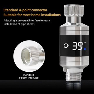 Nhiệt kế tắm DWELLCO, Đồng hồ đo nhiệt độ nước vòi chống nước thời gian thực, Màn hình kỹ thuật số LED chính xác Máy đo nhiệt độ tự cấp nguồn