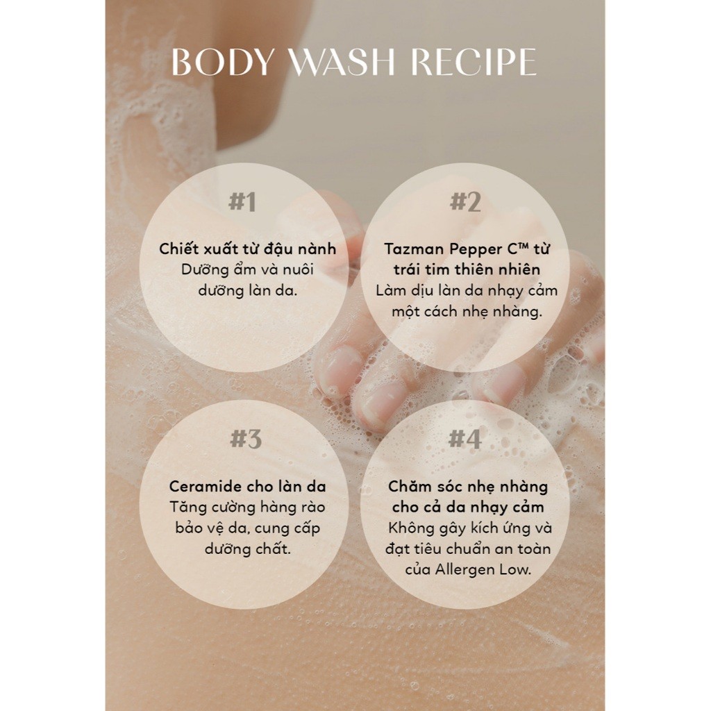 Sữa tắm dưỡng ẩm KUNDAL RICH SOYMILK CREAMY BODY WASH 500ml | DAMDAVN
