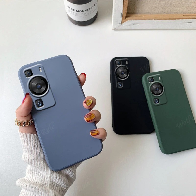 Dành Cho Huawei P60 Art P50 P50E Pro Plus Ốp điện thoại Capa Nguyên Bản Chống Sốc Silicon Lỏng TPU Mềm Dành Cho HuaweiP60 Pro P 60 50 Nghệ Thuật Fundas