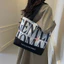 Gentlewoman Túi Tote In Nhiều Màu Sắc Phong Cách Mới Túi Xách Sinh Viên Thiết Kế Dung Tích Lớn