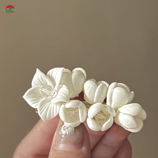 Vintage Pha Lê Kẹp Tóc Trắng Nguyên Chất Hoa Cao Cấp Kẹp Tóc Bên Cho Bé Gái Trang Trí Phụ Kiện Tóc
