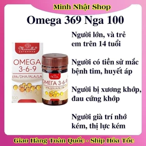 Viên uống Omega 369 Mirrolla Hàng Nga lọ 100 viên