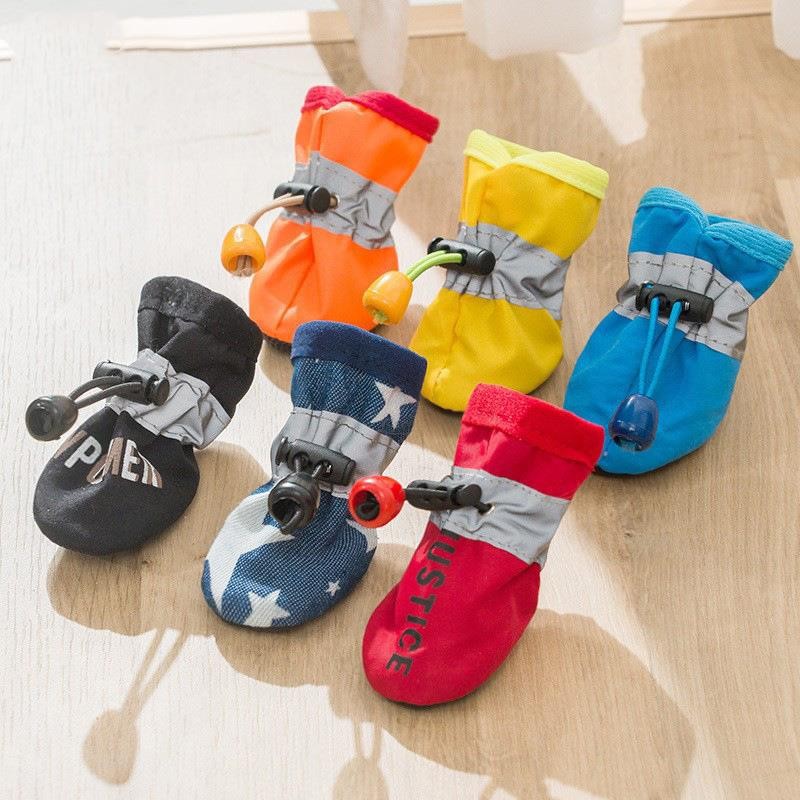 【Ready Stock】 Teddy Dog Spring and Autumn Soft-Soled No Heel Slippage Shoes Waterproof Shoe Cover Small Dog Bichon Pet Cat Four Seasons Booties Rbb2