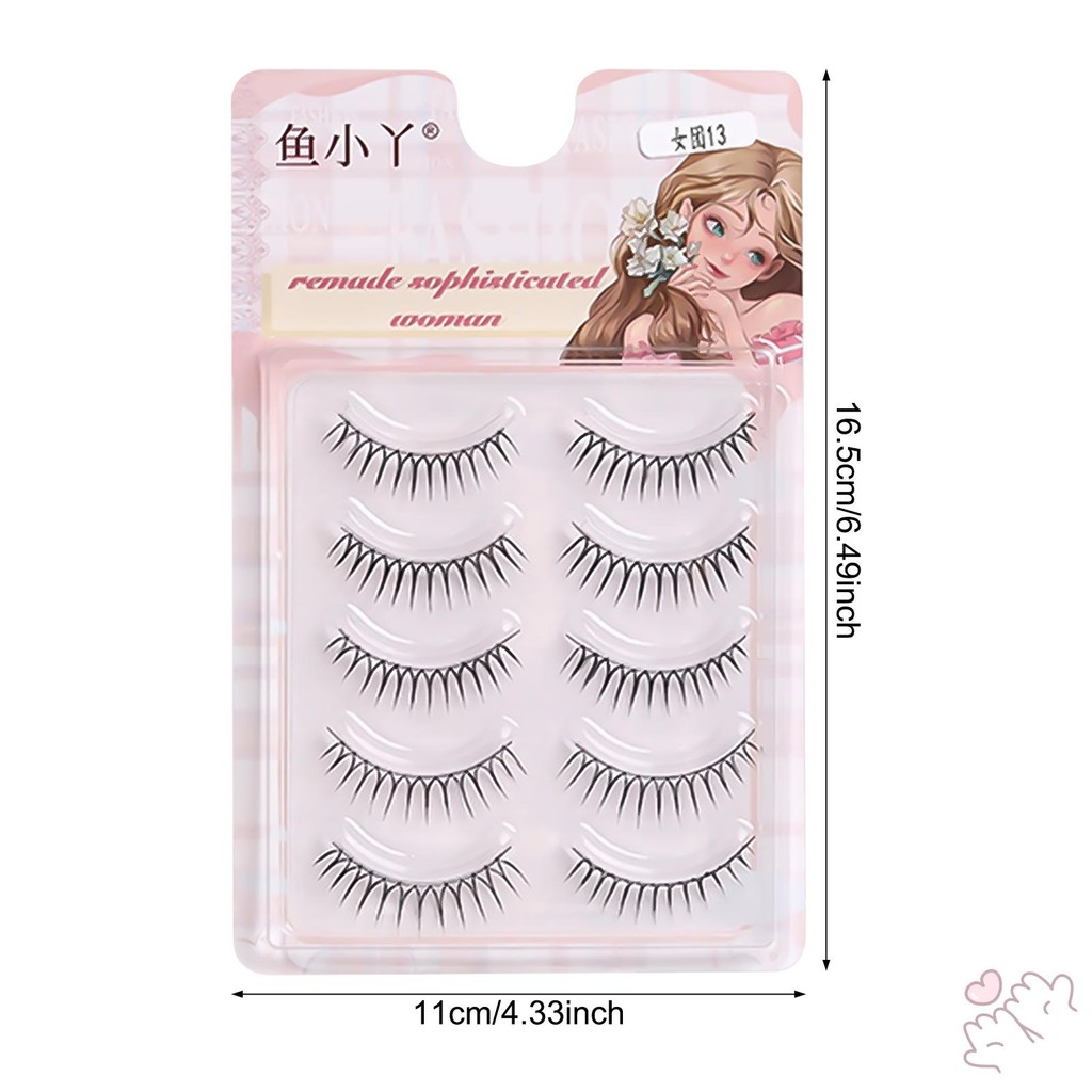Người Phụ Nữ DIY Anime Full Strip Mi Tự Nhiên Spiky Wispy Dày Mắt Mi Để Mở Rộng Đôi Mắt Của Bạn Tự Nhiên