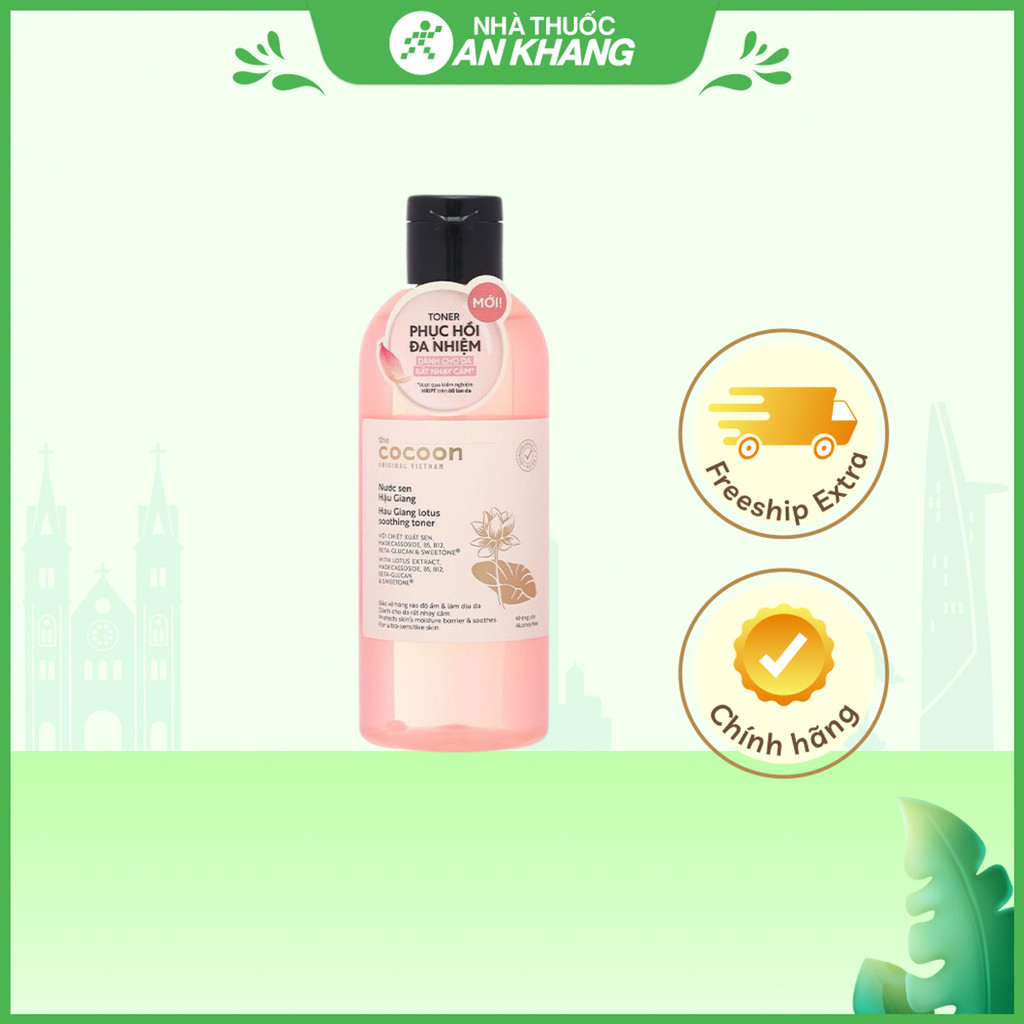 Nước Cân Bằng Cocoon Sen Hậu Giang Làm Dịu Da Nhạy Cảm 310ml