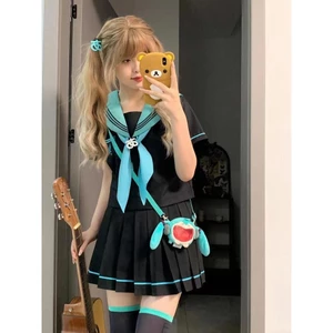 Bộ đồ đồng phục jk tay ngắn dành cho nữ mùa hè 2025 mới Hatsune Miku Váy xếp ly Nhật Bản dành cho nữ