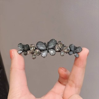 MAUROPOLI [Sẵn Sàng] Phong Cách Mới Tính Khí Kim Cương Giả Thủy Tinh Bướm Kẹp Tóc Nữ Bên Nổ Kẹp Cao Cấp Cảm Giác Lưng Đầu Nửa Tie Kẹp Mùa Xuân