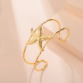 SKYRIM Gold Seastar Vòng tay có thể điều chỉnh bằng thép không gỉ Trang sức không gây dị ứng cho nữ Quà tặng