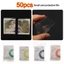 ORDOBOX 50 Chiếc Photocard Phim Bảo Vệ Ba Chiều, 3 Inch Văn Phòng Phẩm Tay Áo Thẻ Kpop, Album Chất Kết Dính Thẻ Trò Chơi