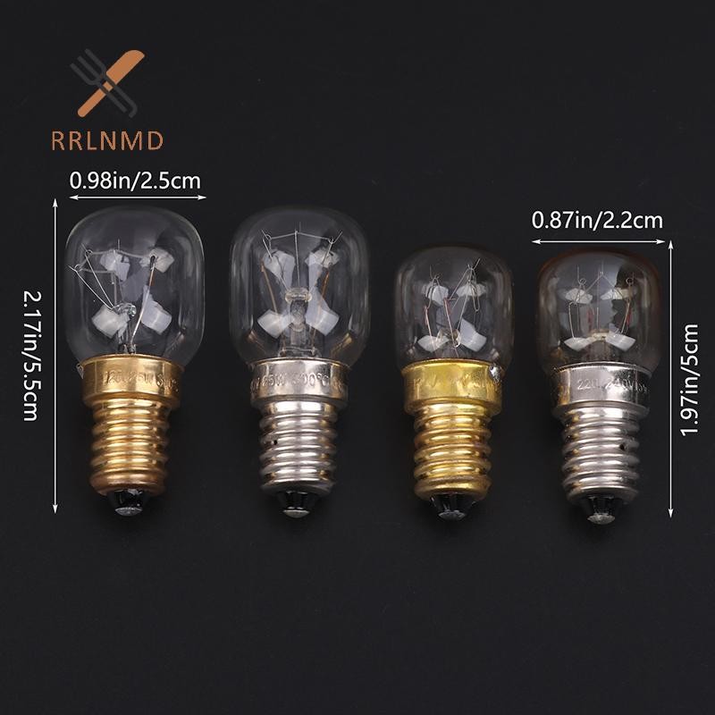 RRLNMD Bóng Đèn Nhiệt Độ Cao 120 / 220V 15W 25W E14 300 Độ T22 Lò Vi Sóng Bóng Đèn Hấp Bóng Đèn Muối Bóng Đèn MỚI
