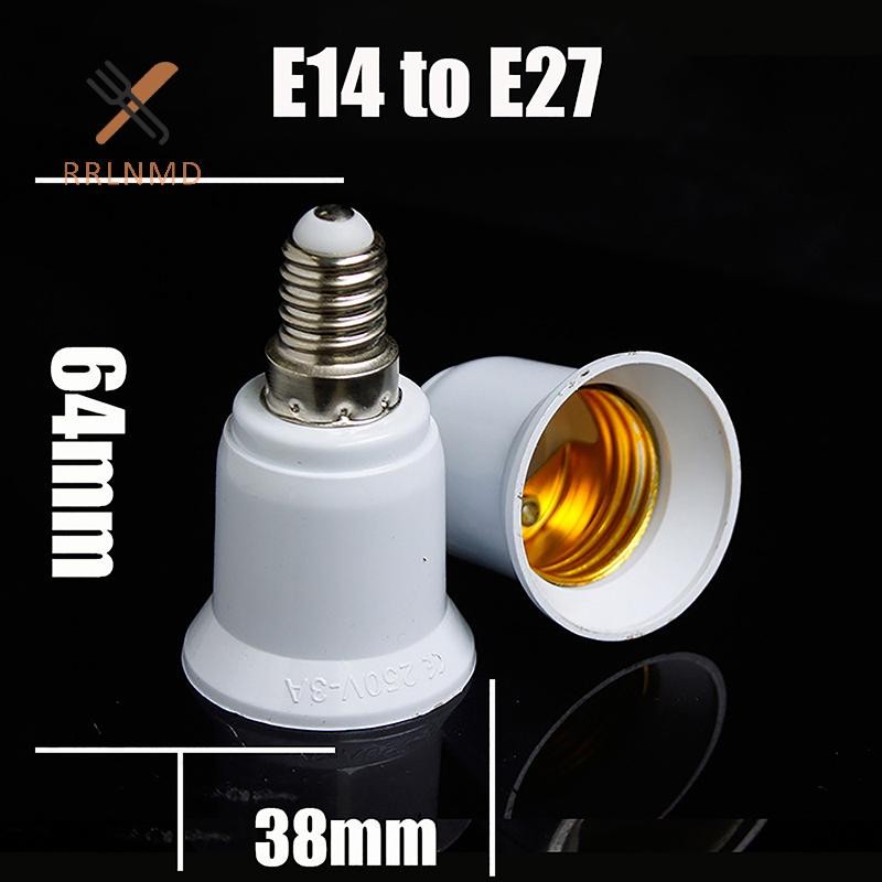 RRLNMD E14 Sang E27 Adapter Ổ Cắm Chuyển Đổi Nhựa Chống Cháy Bộ Chuyển Đổi Chất Liệu Chất Lượng Cao Ổ Cắm Bóng Đèn Adapter Giá Đỡ Đèn MỚI