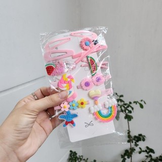 Set 14 Kẹp Tóc  Đáng Yêu Cho Bé Gái Giá Siêu Tốt  (Hồng, Tím, Vàng, Xanh, Nâu)